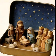 Mini Nativity Tin