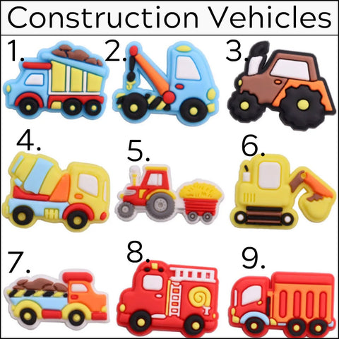 Construction Vehicle Charms