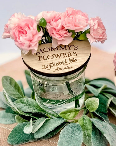 Mason Jar Lid Flower Holders