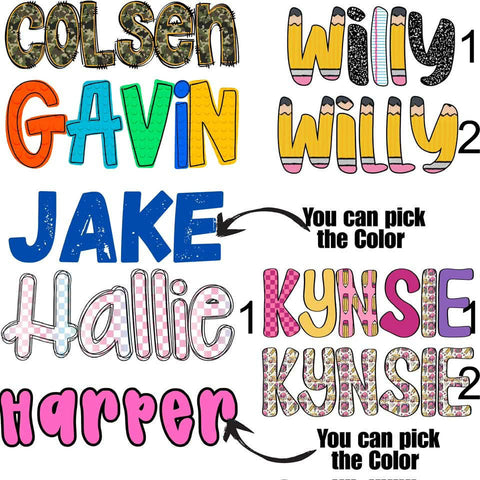 Name Stickers