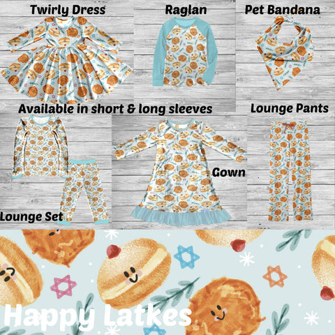 Happy Latkes- Kid & Adult Dress/Shirt